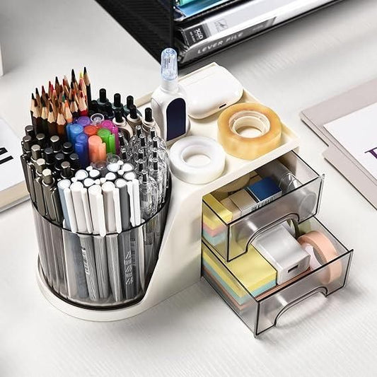 Aesthetic White Desk Organizer