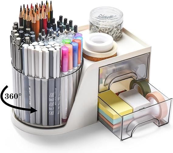 Aesthetic White Desk Organizer