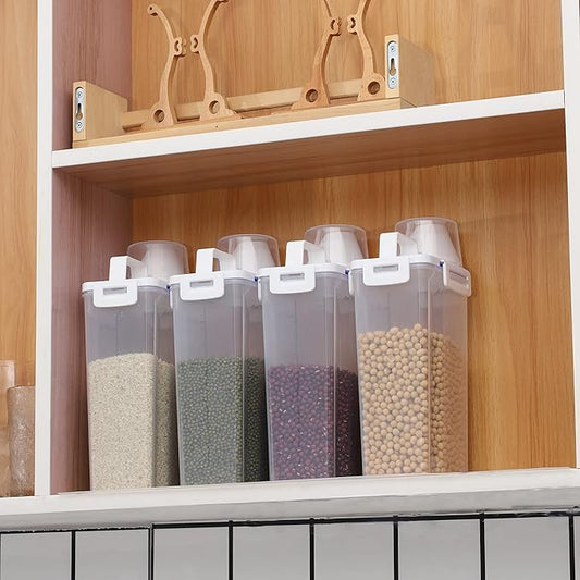 Airtight Dry Food Storage Containers and Dispenser